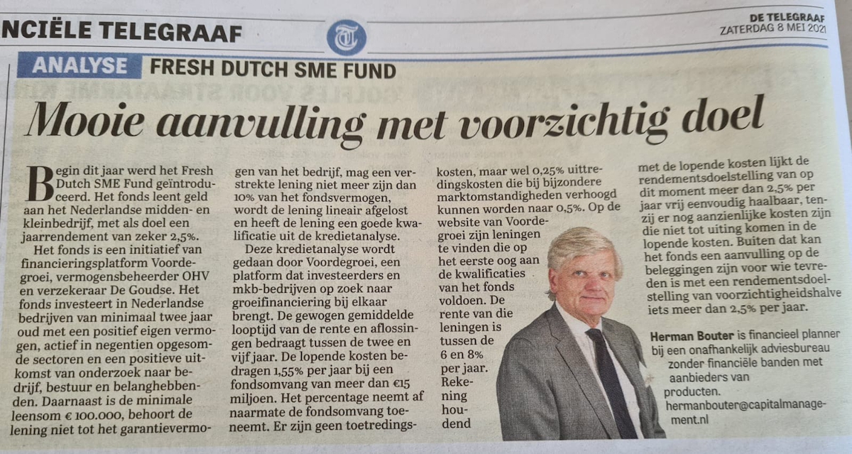 Fresh Dutch SME Fund update mei 2021